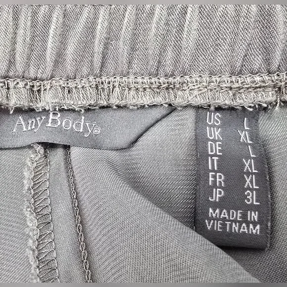 Anybody Joggers Womens L Satin Pull on Pockets Gray - Picture 4 of 6